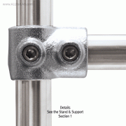 SciLab® Zinc-coated Cast Iron Φ27.2mm Tube Connector for Multi-use Frames · Stands · SupportersIdeal for Reactor Support Frame, Rustless, 다용도 튜브 커넥터,“반응조 거치용 프레임” 제조에 최적