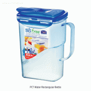LOCK&LOCK® PCT Water Rectangular Bottle, with Open Top Cap Safety Locking Lid, 1.1 & 1.7 LitIdeal for Microwave Oven·Sampling·Storage, BPA Free, for Liquid, -40℃~+116℃, PCT 사각 물병