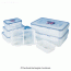 LOCK&LOCK® PP Sectional Rectangular Container, with Safety Locking Lid, 360~3,900㎖Ideal for Boiling·Microwave Oven·Sampling & Storage, Autoclavable, -10℃~+125/140℃, PP 칸분리형 밀폐용기
