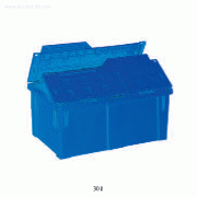 National® PPC Stackable Rectangular Lid Container, with Anti-skid Groove, 30 & 45 LitWith Removable Lid, Yellow, PPC 100℃, 뚜껑달린 상자