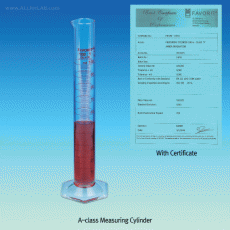 Favorit® A-class Measuring Cylinder, Hexagonal-base & Amber Stain Scale , 5~2,000 ㎖With Individual Certificate, Boro Glass 3.3, [ Malaysia-made ] , A 급 메스실린더, 개별보증서부