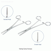 Hammacher® Hi-grade Tubing Clamp Forceps, Smooth / Serrated Clamp Heads, L150~200mmMade of Chrome Nickel Steel (CrNi 18/8), Rustless, [ Germany-made ] ,특수Head 튜브 클램프 포셉, 내부식성
