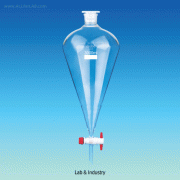 SciLab® 2 · 3 · 5-Lit Squibb Separatory Funnel, with PE-stopperWith up to 6mm Bore of PTFE-plug, DURAN Borosilicate Glass 3.3, 대용량 분액깔때기, 랩 & 산업용