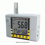 DAIHAN® Wallmount Air Quality Monitor of CO 2 ·Temp·RH%·Dew-point·Wet-Bulb, PC Data Analysis0~9999ppm-CO 2 , -10+60℃, 0.1~99.9%RH, -20 + 59.9℃-DP, -5 + 59.9℃-WB, NDIR-Sensor, 다기능 벽걸이 에어 모니터