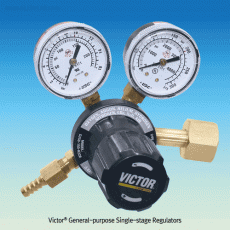 Victor® General-purpose Single-stage Regulator, with 1-Stage, Volume-markWorking Pressure (Inlet : 250kg/cm 2 , Outlet : 10kg/cm 2 ), 1~8Lit 일반용 레귤레이터