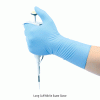 UniGloves® Long Cuff Nitrile Exam Glove, Powder Free, Textured, L295mmIdeal for Safety, Premium Grade AQL 1.5, Light Blue Color, 롱커프 니트릴 실험장갑