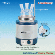 DAIHAN® Reaction Vessel Heating Mantle, (1) Basic & (2) Stirring-type, 450℃, 1 00 ㎖ ~ 1 00LitWith Built-in Temp Controller, with/without Mag-stir Speed Control, with Certi. & Traceability반응조용 히팅맨틀, 온도 조절기 내장, “기본형” 및 “자석교반형”, Ni-Cr 열선 내장