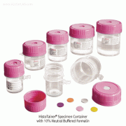 HistoTainer I TM Specimen Container, 50% Filled with 10% Neutral Buffered Formalin, Tamper Evident Screwcap, 20~120㎖Ideal for Collection·Transport·Storage of Histology Specimens, PP Container & PE Cap, [ Canada-made ] , 조직 표본·검사물 보관 용기