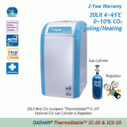 DAIHAN® 4~45℃ & 0~10% CO 2 20Lit Mini CO 2 Incubator & CO 2 Shaking Incubator “ThermoStable TM IC-20 & ICS-20”Programmable PID Controlled 0.1℃ & 0.1%, Compact Design for Saving Space/Money, Ideal for Cell/Tissue CultureWith Cooling/Heating system of Pelti