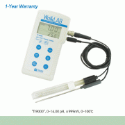 Trans® Portable pH·mV·Temp Meter, “TI9000”, 0~14.00 pH, ±999mV, 0~100℃With Auto Shut-off, One Touch Calibration, Low Power Consumption, 휴대용 pH·mV·Temp 미터