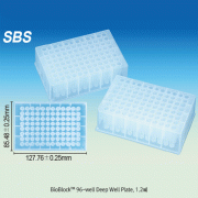 BioBlock TM PP 96 Deep Well Plate, 96-Well, SBS Standard Footprint, Autoclavable, -196℃~+121℃With Alphanumeric Grid, Compatible with All Leading Robotic Sample Processors, [ Canada-made ] , 96- 딥웰 플레이트