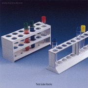 Kartell® PP 10~12 hole Test tube Rack, 2 & 3-TierFor Φ18 & 20mm Tubes, Autoclavable, -10℃~+125/140℃, [ Italy-made ] , PP 시험관 랙