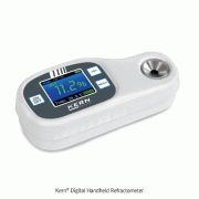 Kern® Digital Handheld Refractometer, ATC, Multi-application, Measurement of Sugar/Salt, IP65 WaterproofWith Compact Size Body, Large Color TFT Display, 디지털 휴대용 굴절계, 당도/염도 측정, IP65 방수
