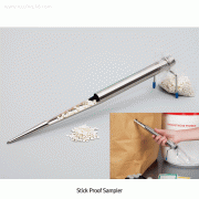 Burkle® Stainless-steel Stick Proof Sampler, with Clamp & Sampling Bag, Φ25mm, L 4 1 0mm, Up-to 50㎖Ideal for Powder in the Phama Area, Corresponds to ISTN Standard, Easy to Use, [ Germany-made ] , Easy Take Out 샘플러