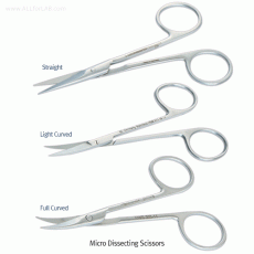 Hammacher® Micro Dissecting Scissors, WIRONITTM (CrNi 18/12) Alloy, Medical-grade, L110mmWith Sharp-Sharp Tip, Rustless, Highest Elasticity and Toughness, [ Germany-made ] , 마이크로 해부용 가위