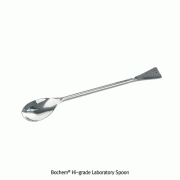 Bochem® High-grade Laboratory Spoon, with 1-side Blade, L150~500mmNon-magnetic 18/10 Stainless-steel, Polished Surface, [ Germany-made ] , 고품질 랩-스푼