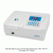 EMCLAB® High Accuracy UV/VIS Spectrophotometer “EMC-18S-UV” , with Basic/Professional Software SetsWith Standard 4-Cell Holder, 4×Glass/2×Quartz Cells, 190~1100nm, [ Germany-made ] , 고정밀 자외선/가시광 분광광도계