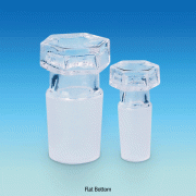 DIN Joint Stopper, Hollow Hexagonal Head, Boro-glass 3.3With Flat-bottom or Drip Tip-bottom, DIN조인트 글라스 스토퍼