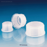 VITLAB® PP Screwcap, GL18 ~ GL63, for VITLAB Plastic Bottles onlyWith Moulded-in Sealing Ring, Autoclavable, 0℃~+125/140℃, [Germany-made], PP 스크류 캡