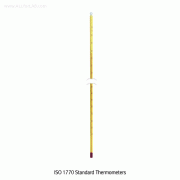 Alla® ISO 1770 Standard Thermometer, “T012”, BS/DIN/NF-Precision, Range -10 +500℃Mercury filled, Divi 1 & 2, [ France-made ] , 표준 온도계