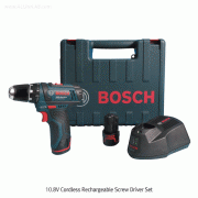 Bosch® 10.8V Cordless Rechargeable Screw Driver SetWith 10.8V Li-on Battery×2Ea, Charger×1Ea Including, 무선 충전 드릴