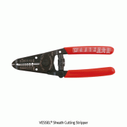 VESSEL® Sheath Cutting Stripper, with PVC Coated Handle, Cutting Range MadeΦ0.5mm~2.0mm, Ideal for Wire Sheath Removal & Cable Work, 100g, 와이어 스트리퍼