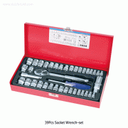 KINGTONY® 39Pcs Socket Wrench-set, Highest QualityWith Portable Steel Case, Meet the Standards ISO/JIS, 39 종 소켓렌치 세트