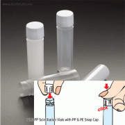 Snaptwist TM PE & PP Scintillation Vials with PP & PE Snap Cap, 6.5㎖Ideal for Leakproof Seal, [ Canada-made ] , PP 신틸레이션 / 카운팅 Vials