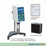 DAIHAN® Programmable Rotary Viscometer-full Set “WVP-6M” & “WVP-40M” , 1~40,000,000cPWith Calibration Certificate & Standard Spindle-kit(LV1~4) & (RV2~7), Lifting Stand, 0.1~200rpm, 프로그램식 디지털 회전 점도계