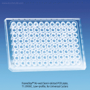 4titude® FrameStar®, 96well Semi-skirted PCR Plate, PC Frame & PP Tubes, Low-profile, Cut Corner H196well PCR 플레이트, for Universal Cyclers, -100 ~ +140℃ / PC, Free from RNase?DNase?DNA