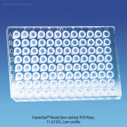4titude® FrameStar®, 96well Non-skirted PCR Plate, PC Frame & PP Tubes, Low-profile96well PCR 플레이트, for low Volume PCR, -100 ~ +140℃ / PC, Free from RNase?DNase?DNA