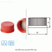 High-temp. Red PBT GL Screwcaps, for All Standard GL-Screw Necks with PTFE/Silicone Septa, Heat/Chemical-resistant, 180℃ Stable, DIN GL-14/18/25/32/45