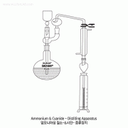 SciLab® DURAN glass Ammonium/Cyanide/Fluoride-Distilling Apparatus, 1000㎖ In Accordance with International Water Quality Standard, S05353.1a/ ES05352.1a/ ES05351.2a 암모니아성 질소 - / 시안 - / 불소- 증류장치