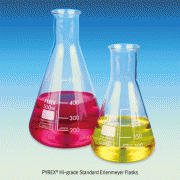 PYREX High-grade Standard Erlenmeyer Flasks, DIN/ISO, 5~5000㎖ Made of Borosilicate Glass 3.3, 삼각 플라스크