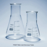 PYREX® Wide-neck Erlenmeyer Flasks, Wide-neck, 100~2000㎖ Good for Titration & General Purpose, DIN/ISO, 광구 삼각 플라스크, 적정용에 적합