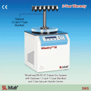 SciLab® Freeze Dry System, Lab Scale Benchtop-type “WiseDryTM FD-8”, 8 Lit, 3Lit/24hr, Cold Trap Max. -90℃ with Automatic & Manual Process, Used with 12-port T-type Manifold or 8-port Acrylic Drying Chamber, 실험실용 동결 건조기
