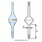 SciLab® DURAN glass Pipeline Filter, Porosity P1~P3 with Porosity P1~P3, 파이프라인 글라스 필터