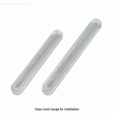 Borosilicate Glass Level Gauge, for Installation / Industry with 4 Groove-Lines, 17×34×L165~L400mm, 레벨(수면) 게이지, 내열 / 내충격용