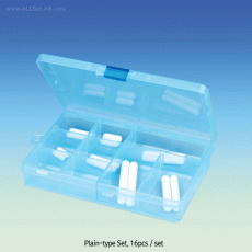 Cowie® PTFE Plain-type Stirrer Bar-Set, L15~80mm, 16pcs/set for Lab & Industry, -200℃~+280℃, PTFE Plain-type 마그네틱바 세