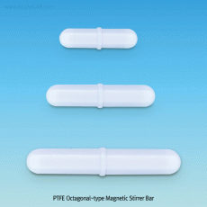 PTFE Octagonal-type Magnetic Stirrer Bar, for Lab & Industry, -200℃~+260℃, L15~75mm Excellent for Chemical and Corrosion Resistance, Normal-grade, PTFE 팔각/옥타고날형 마그네틱바