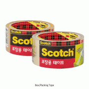 3M® Box/Packing Tape “P-60”, OPP, Transparent & Translucent Milky-Amber with Water Based Acrylic Adhesive Coated, 0.05mm-thick., w48mm×L40m, 박스테이프