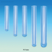 Wisd PP & PS Test Tubes Only, Round Bottom, Smooth Surface, without Cap, 4~10㎖ Multi-use for General Tube and Culture Tube, No-Breakage, PP & PS 다용도 시험관