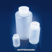 Azlon® PP Wide Neck Bottles, Autoclavable, 30~2,000㎖ with PP Screwcap, Heavy Duty and Very Durable in Use, 125/140℃ withstand, PP 광구병