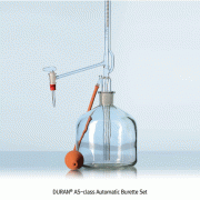 DURAN® AS-class Automatic Burette Set, Schellbach Stripe Type, DIN 12700, USP Standard, 10~50㎖ with 2 Lit. Bottle & Blowing Bulb, 30 sec Waiting Time, 35~45 sec Run-out time, AS-급 자동뷰렛