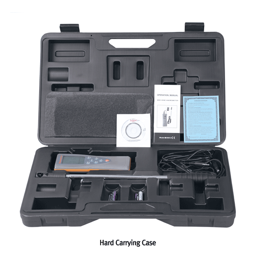 DAIHAN® Combo-Anemometer of Flow·Temp·RH%·Dew-point “ANE”, PC-interface, Datalogging<br>0.5m/s, -20℃+60℃, 0.1~99.9% RH, -20℃+59.9℃ D-point, & Wet Bulb, with 18mm Vane Probe & Cable, 정밀 아네모메타