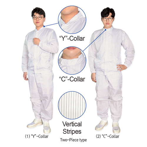 AnySafeTM Clean Room Wear, Polyester & Carbon, Class 1000<br>Ideal for Clean Room, Anti-Static·Dust Free·Germ Free, 크린룸 웨어, 정전기 방지