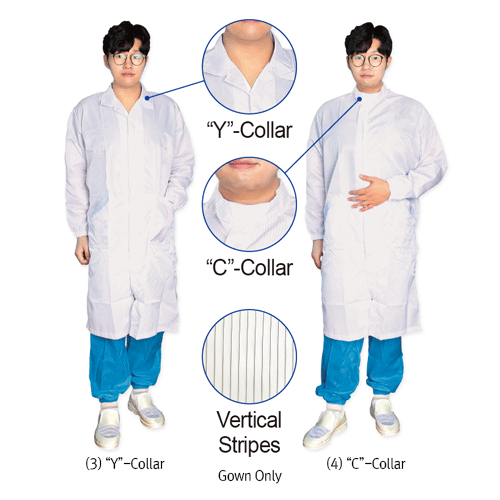 AnySafeTM Clean Room Wear, Polyester & Carbon, Class 1000<br>Ideal for Clean Room, Anti-Static·Dust Free·Germ Free, 크린룸 웨어, 정전기 방지