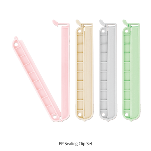 Sealing Clip Set, PP, for Sample Bags, Autoclavable, 플라스틱 밀폐클립세트