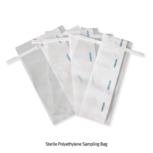 Simport® TWIRL’EM® Sterile Sampling Bag, PE, with “Write-On” Strips, 450~1650㎖<br>0.07 or 0.08mm Thick, DNase·RNase·Pyrogen Free, Round-wire, 멸균 샘플백
