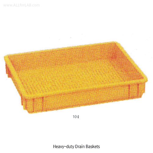 National® Heavy-duty Drain Basket, PPC/HDPE, 10~30 Lit<br>Ideal for Food, HDPE 105/120℃, PPC 100℃ Stable, <Korea-Made> 통기/배수형 강력 바스켓